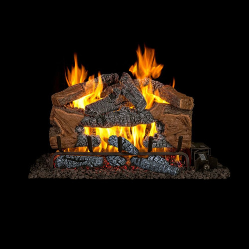 Real Fyre Charred Cinder Split Vented 30-in Gas Logs - Logs Only