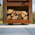 RB73 Quaruba L Wood Burning Outdoor Fireplace, 4-Sided Glass