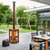 RB73 Quaruba XL Mobile Wood Burning Outdoor Fireplace, 4-Sided Glass