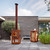 RB73 Quaruba XXL Wood Burning Outdoor Fireplace, 4-Sided Glass