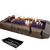 Golden Blount Outdoor 12-In X 24-In Rectangular Fire Pan With Burner
