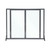 Pilgrim Full Height Door Mesh Fireplace Screen Matte Black (18467)