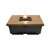 American Fyre Designs Reclaimed Wood Contempo Square Chat Height Outdoor Firetable
