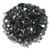 American Fireglass 1/4" Black Reflective Fire Glass - 10 lb Jar