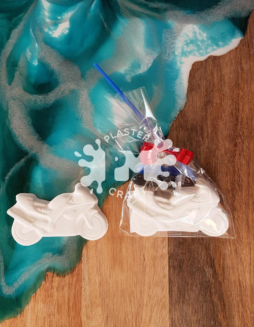 PM Plaster Craft Motorbike Party Favour