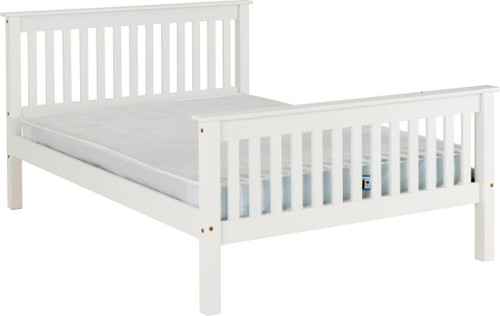 Monaco 4' Bed High Foot End White