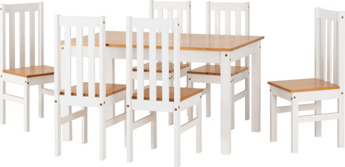 Ludlow 1+6 Dining Set WhiteOak Lacquer