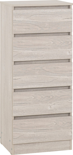 Malvern 5 Drawer Chest Urban Snow