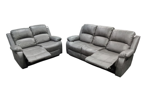 sofa set with recliners in use