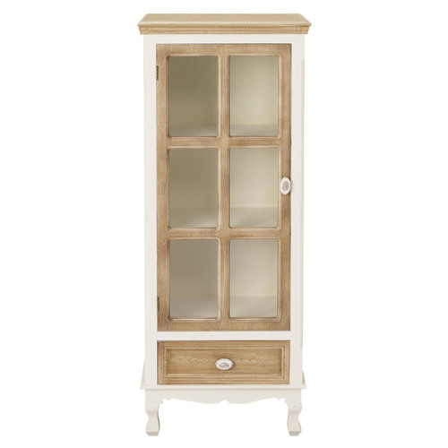 Juliette Display Unit With Glass - Cream