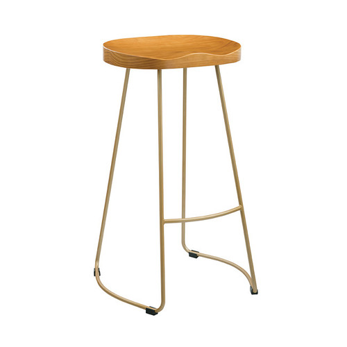 Bailey Pine Wood Seat Bar Stool