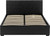 Waverley 4' Storage Bed Black Faux Leather