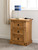 Corona 3 Drawer Bedside Chest Distressed Waxed Pine