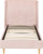 Amelia 3' Bed Pink Velvet Fabric