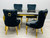 Sofia Black & Gold Dining Table – All Sizes