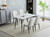 Oxford Ceramic Black Dining Table 1.2m & 4 Chairs