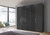 Berlin Fixed Doors Wardrobe with Wooden and Glass Doors Finish by WEIMANN