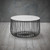 Enzo Large Cage Lamp Table Black Frame Marble Top