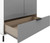 Madrid 2 Door 1 Drawer Mirrored Wardrobe Grey/White Gloss