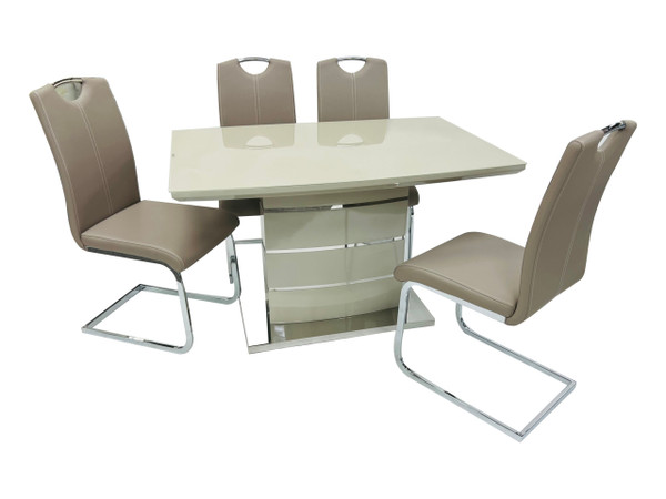 Milan Small Dining Table + 4 Milan Chairs
