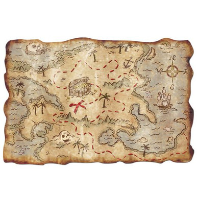 Plastic Treasure Map | Fiesta Party Supplies