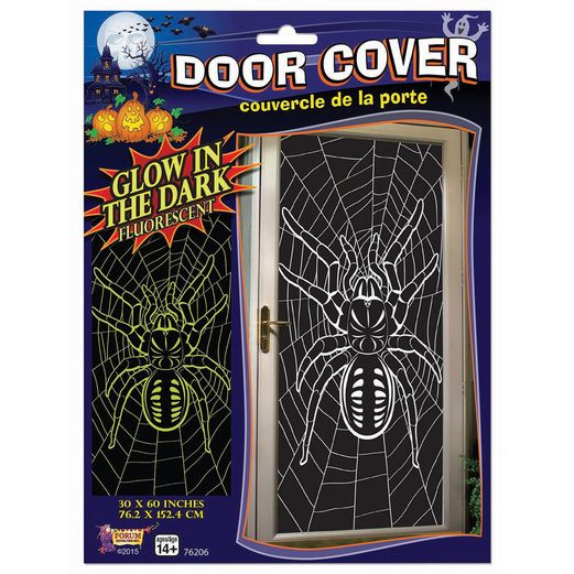 Glow in the Dark Spider Door Cover | Fiesta Party Supplies