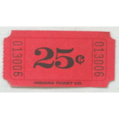 SNUPER サンホセルカ券 Red 25 Cent Ticket Roll | Fiesta Party Supplies