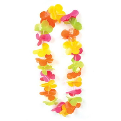 Neon Plastic Flower Lei | Fiesta Party Supplies
