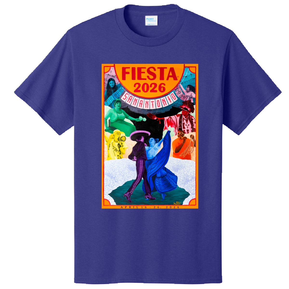 Fes T-shirt 2026 April 26 Lサイズ Purple 2026 Fiesta Poster T-Shirt 2XL | Fiesta Party Supplies