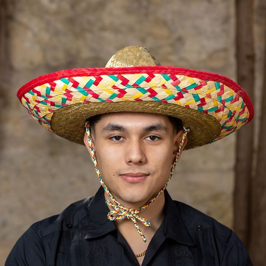 Mexican Colored Edge Sombrero | Fiesta Party Supplies display picture 3