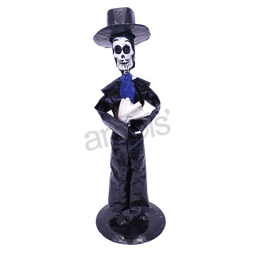 Day of the Dead Paper Mache Figurine | Fiesta Party Supplies