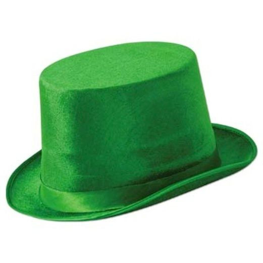 Green Vel-Felt Top Hat | Fiesta Party Supplies display picture 2