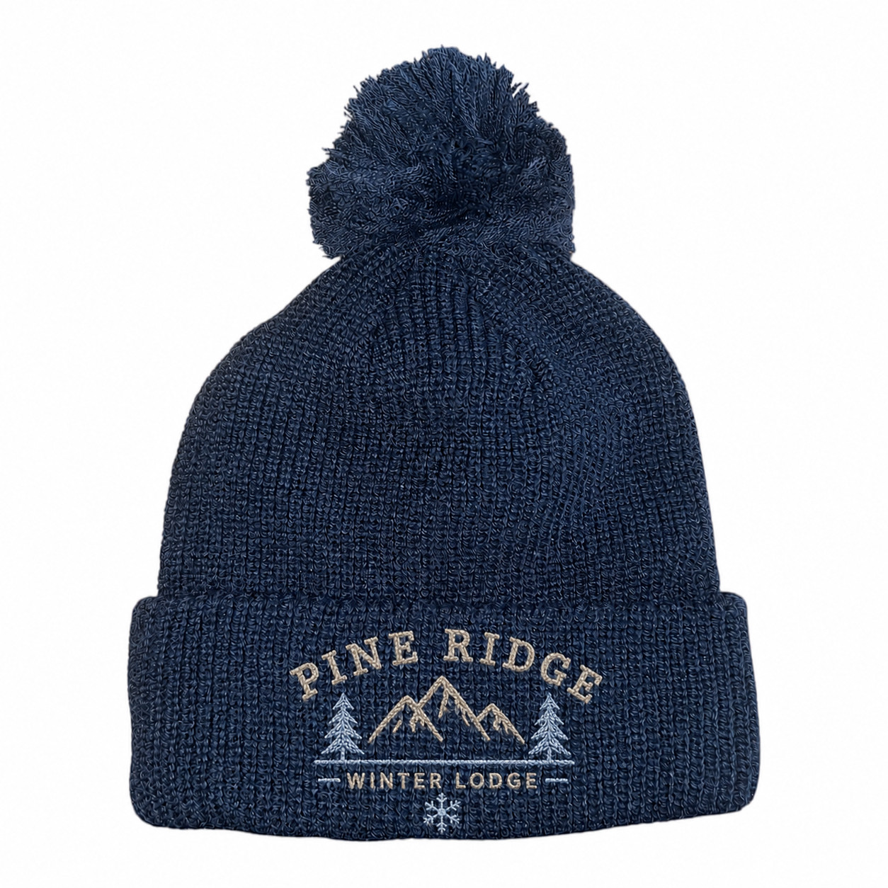 6 SEAM KNITTED BEANIE W/- POM POM