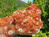 Natural Tangerine Hematoid Quartz Plate from Zambia