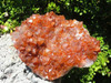 Natural Tangerine Hematoid Quartz Plate from Zambia