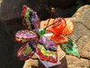 Beautiful Hand Crafted  Gemstone Butterfly with Rose