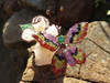 Beautiful Hand Crafted  Gemstone Butterfly with Rose