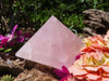 Polished Rose Quartz Crystal Pyramids  - Madagascar - Grab Bag