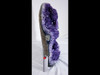 Amethyst Crystal Tower: Cut base - Polished  Sides - Excellent Color - 12" Tall