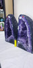Pair of Amethyst Church Crystal Cathedral Geodes - with Calcite 