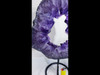 Amethyst Crystal Ring  on Iron Stand -  Polished  - Excellent Color - 16" Tall