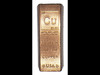 One Pound Solid Fine Copper Trapezoid Bar - Elemental Collection  .999