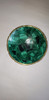 Gold Rimmed Malachite congomerate bowl - 5 inches