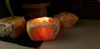 Orange Calcite Natural Rock Tea Light Candle Holder