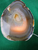 Polished Face Natural Agate Cut Geode Lamp