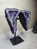 Beautiful Pair of Amethyst Church Crystal Cathedral Wings - over 20" Tall 