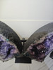 Beautiful Pair of Amethyst Church Crystal Cathedral Wings - 29" Tall 