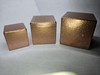 1 Inch Square Solid Copper Cube - Brushed Finish