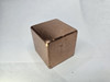 1.25 Inch Square Solid Copper Cube - Brushed Finish