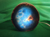 Blue Agate Cut and Polished Face Geode Lamp Blue Agate Cut and Polished Face Geode Lamp
